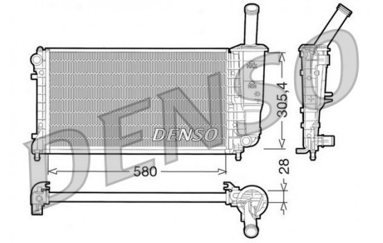Radiator, engine cooling DRM09108 Denso