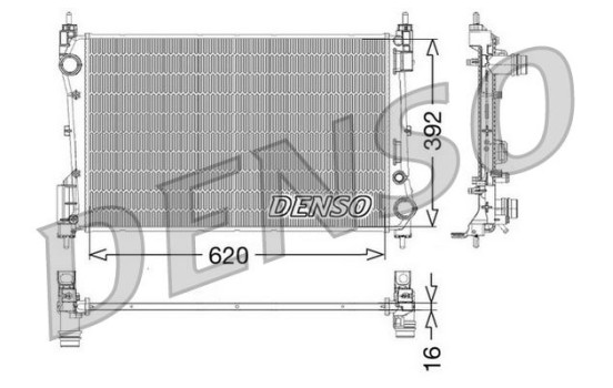 Radiator, engine cooling DRM09114 Denso