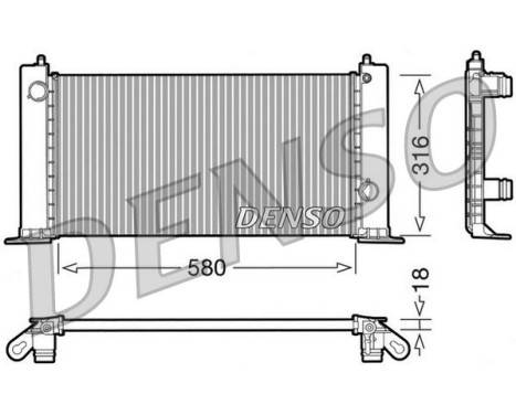 Radiator, engine cooling DRM09120 Denso