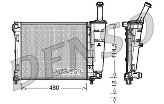 Radiator, engine cooling DRM09161 Denso