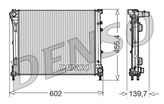 Radiator, engine cooling DRM09162 Denso