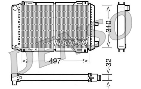Radiator, engine cooling DRM10031 Denso