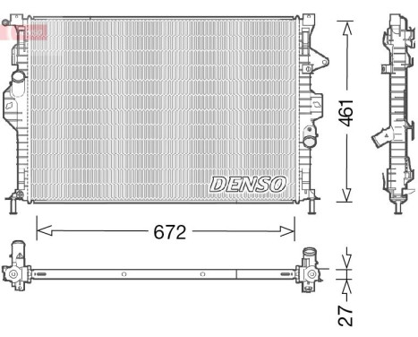 Radiator, engine cooling DRM10048 Denso