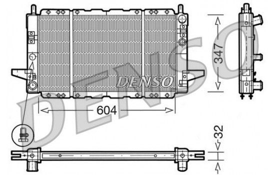 Radiator, engine cooling DRM10086 Denso