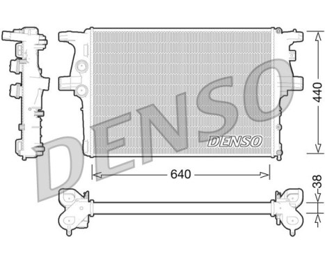 Radiator, engine cooling DRM12008 Denso