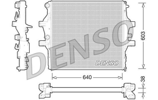 Radiator, engine cooling DRM12009 Denso