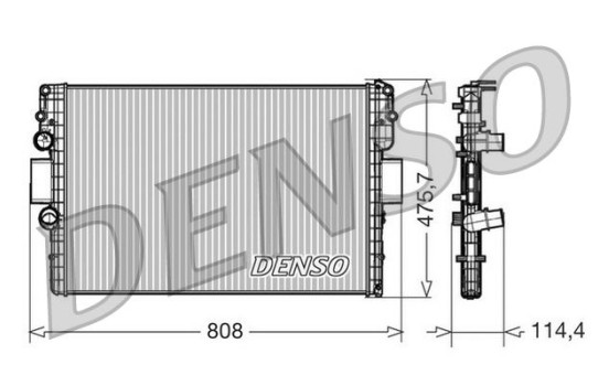 Radiator, engine cooling DRM12010 Denso