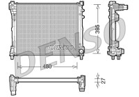 Radiator, engine cooling DRM13014 Denso