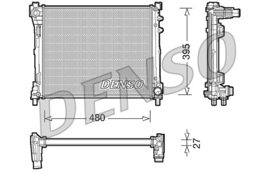 Radiator, engine cooling DRM13014 Denso