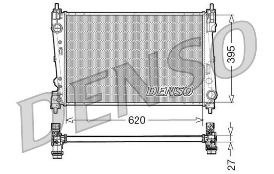 Radiator, engine cooling DRM13015 Denso