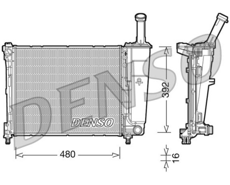 Radiator, engine cooling DRM13016 Denso