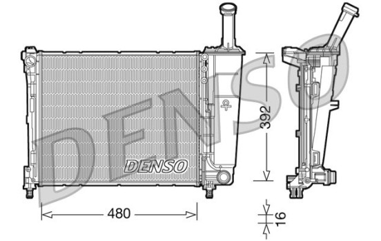 Radiator, engine cooling DRM13016 Denso