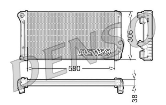 Radiator, engine cooling DRM13020 Denso