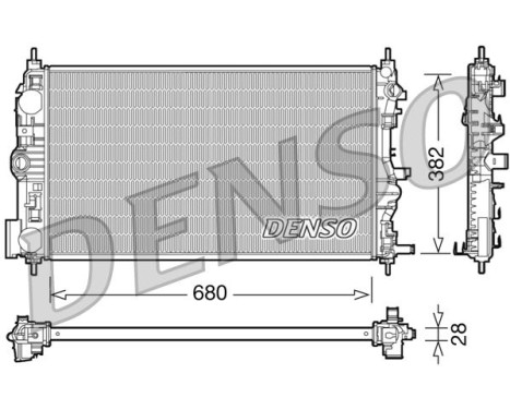 Radiator, engine cooling DRM15005 Denso