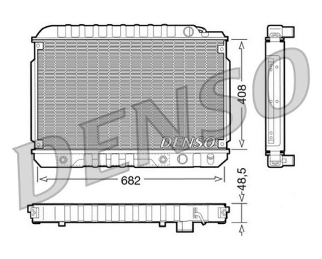 Radiator, engine cooling DRM17003 Denso