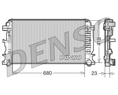 Radiator, engine cooling DRM17018 Denso