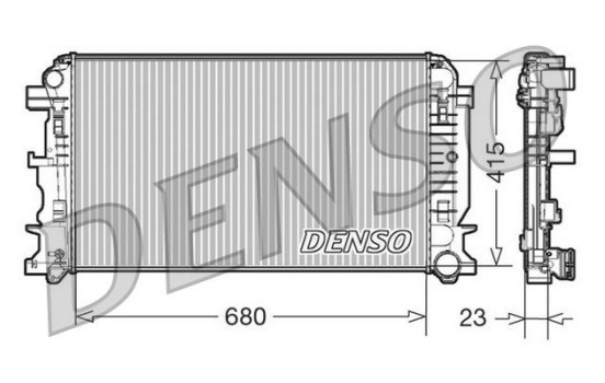 Radiator, engine cooling DRM17018 Denso