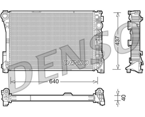 Radiator, engine cooling DRM17046 Denso