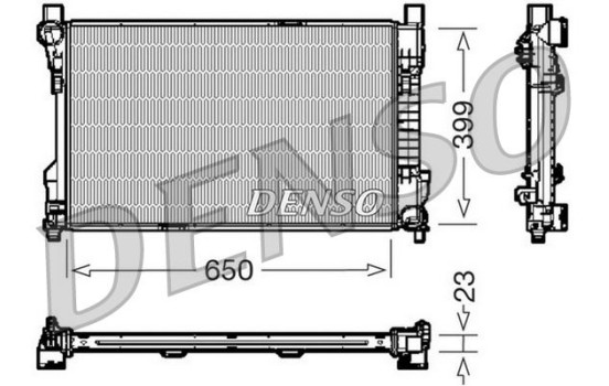 Radiator, engine cooling DRM17081 Denso