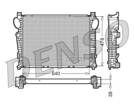 Radiator, engine cooling DRM17094 Denso