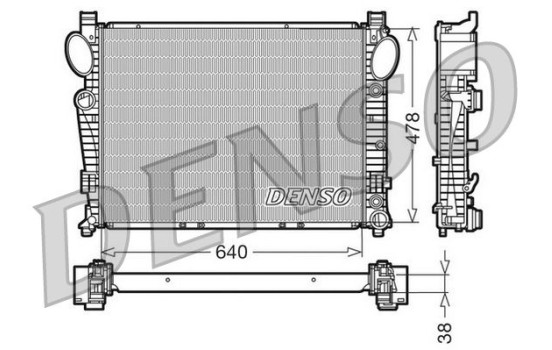 Radiator, engine cooling DRM17094 Denso