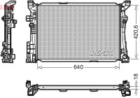 Radiator, engine cooling DRM17096 Denso