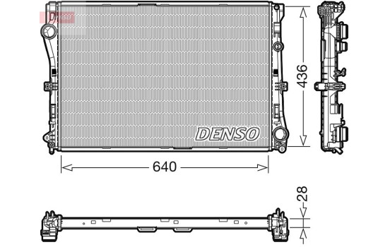 Radiator, engine cooling DRM17103 Denso