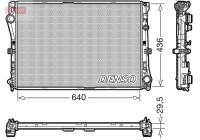 Radiator, engine cooling DRM17104 Denso