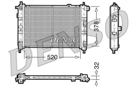Radiator, engine cooling DRM20030 Denso
