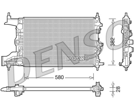 Radiator, engine cooling DRM20098 Denso