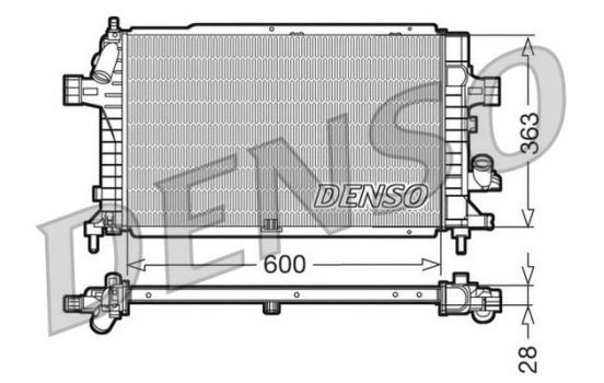 Radiator, engine cooling DRM20102 Denso