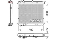 Radiator, engine cooling DRM21024 Denso