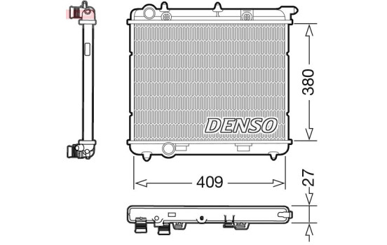 Radiator, engine cooling DRM21024 Denso
