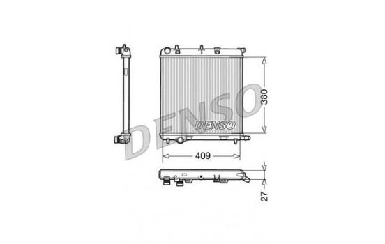 Radiator, engine cooling DRM21026 Denso