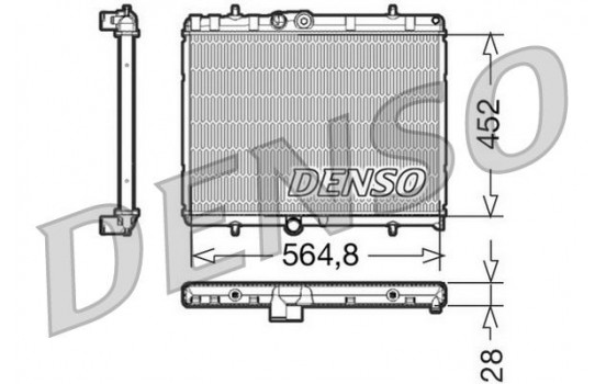 Radiator, engine cooling DRM21057 Denso