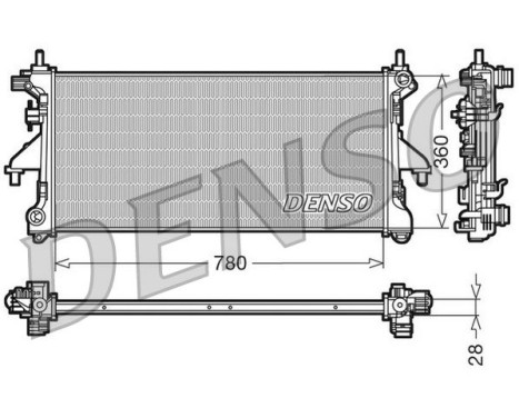 Radiator, engine cooling DRM21101 Denso