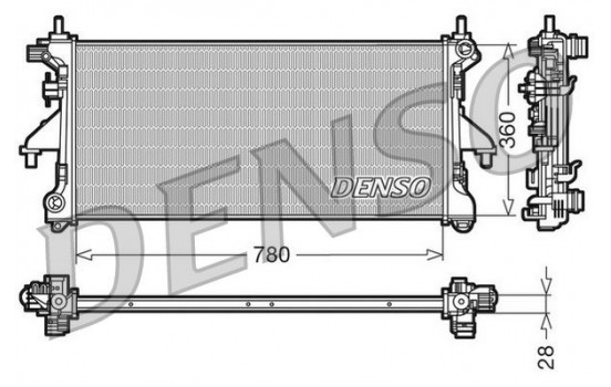 Radiator, engine cooling DRM21101 Denso