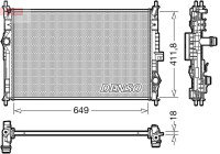 Radiator, engine cooling DRM21103 Denso