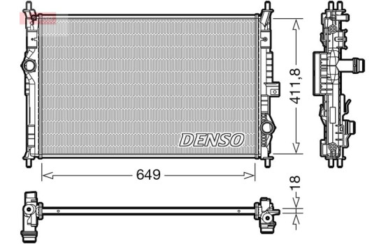 Radiator, engine cooling DRM21103 Denso