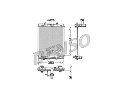 Radiator, engine cooling DRM21602 Denso