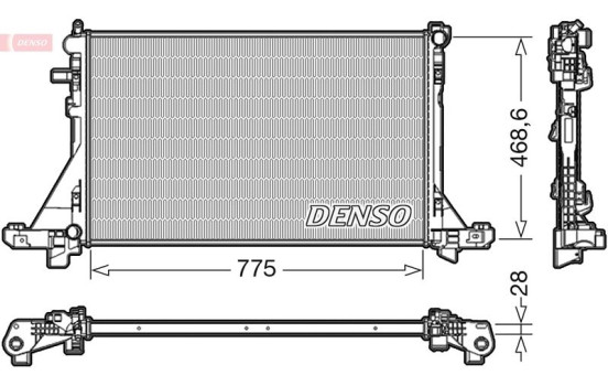 Radiator, engine cooling DRM23093 Denso