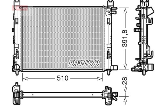 Radiator, engine cooling DRM23109 Denso