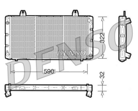 Radiator, engine cooling DRM25001 Denso