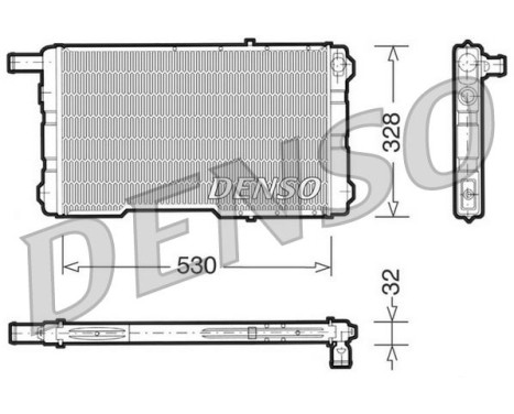 Radiator, engine cooling DRM25009 Denso