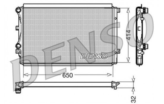 Radiator, engine cooling DRM32015 Denso