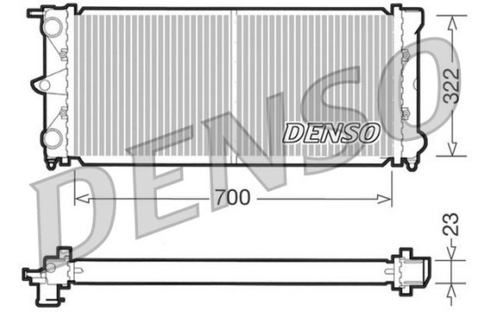 Radiator, engine cooling DRM32021 Denso