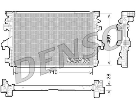 Radiator, engine cooling DRM32038 Denso