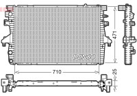 Radiator, engine cooling DRM32039 Denso