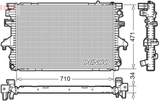 Radiator, engine cooling DRM32040 Denso