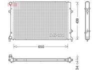 Radiator, engine cooling DRM32042 Denso